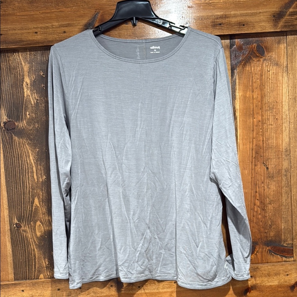 Allbirds Womens Gray Long Sleeve‎ T-Shirt sz XL